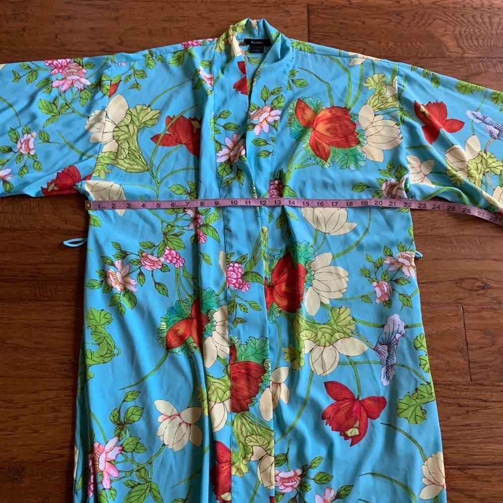 Notations Blue‎ Floral Robe - Picture 9 of 10